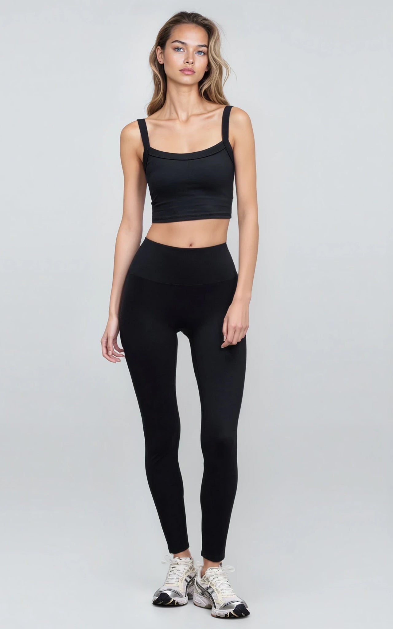 Women’s Black High-Waist Performance Leggings – Sculpted Fit Black