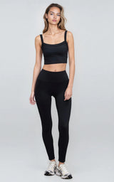 Women’s Black High-Waist Performance Leggings – Sculpted Fit Grey