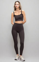 Women’s Black High-Waist Performance Leggings – Sculpted Fit Grey