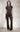 Women’s Black Flared Sports Leggings – High-Waist Stretch Brown