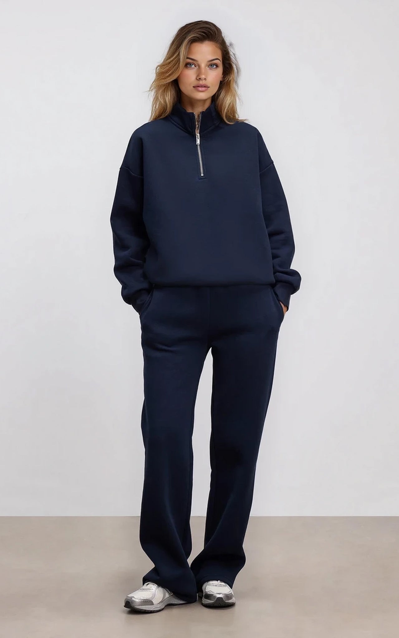 Neoprene Half Zip Sweatshirt Funnel Neck