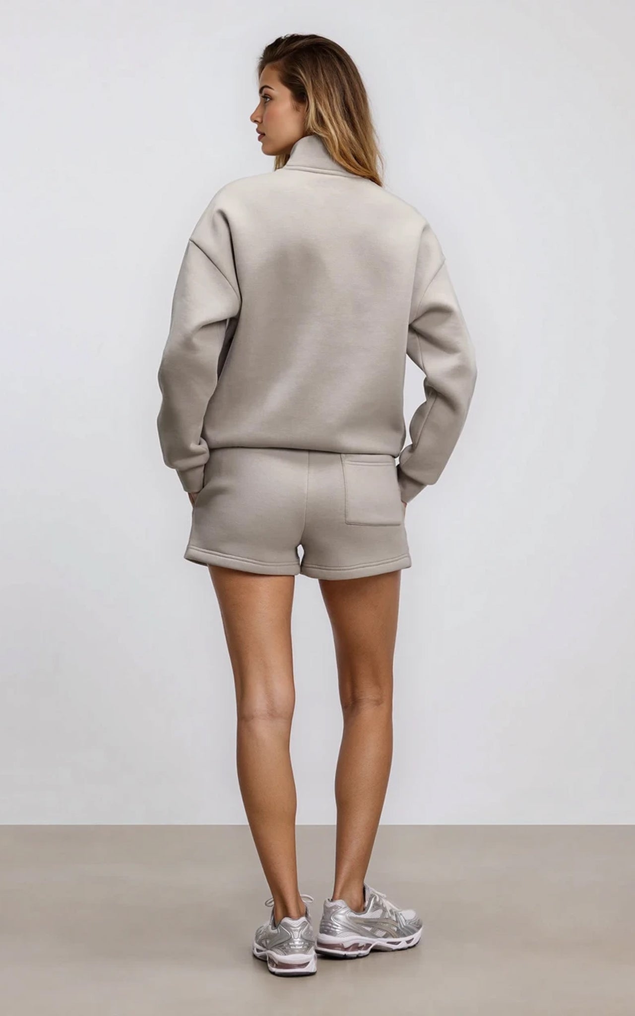 Neoprene Half Zip Sweatshirt Funnel Neck