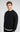 Men’s Fleece-Lined Crew Neck Sweatshirt - Black