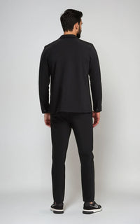 Men’s Stretch Cotton Athletic Overshirt - Black