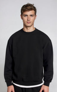 Men’s Lightweight Half‑Zip Knit Sweater - Black