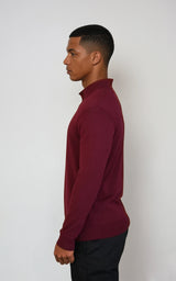 Men’s Egyptian Cotton Quarter Zip Knit Jumper - Grey