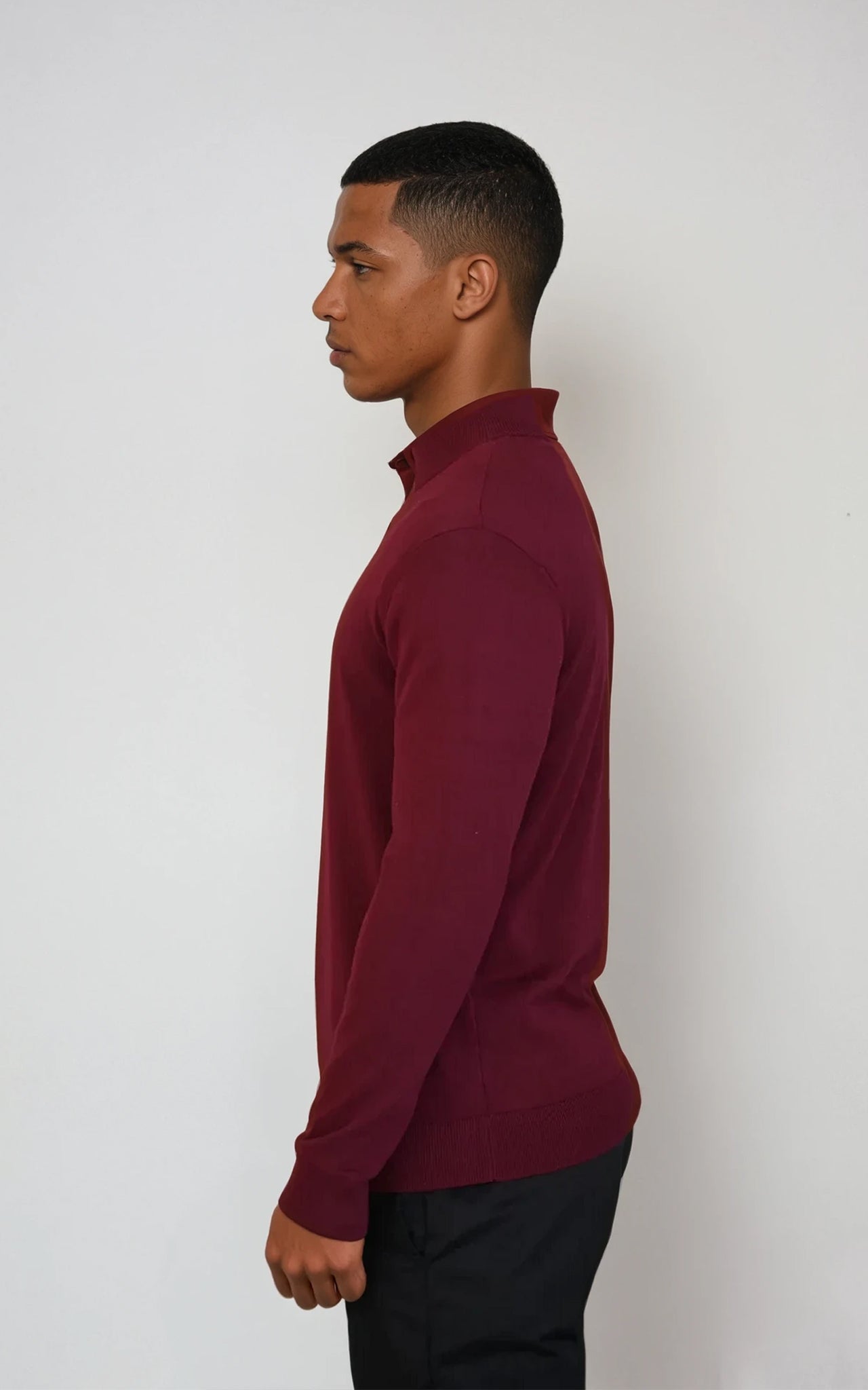 Men’s Egyptian Cotton Quarter Zip Knit Jumper - Grey