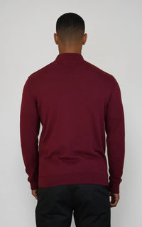 Men’s Egyptian Cotton Quarter Zip Knit Jumper - Grey