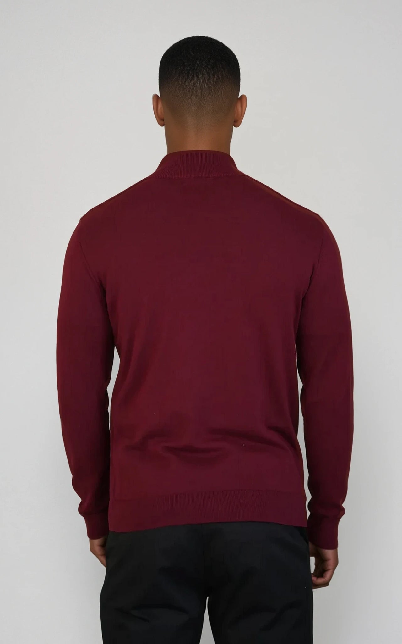 Men’s Egyptian Cotton Quarter Zip Knit Jumper - Grey