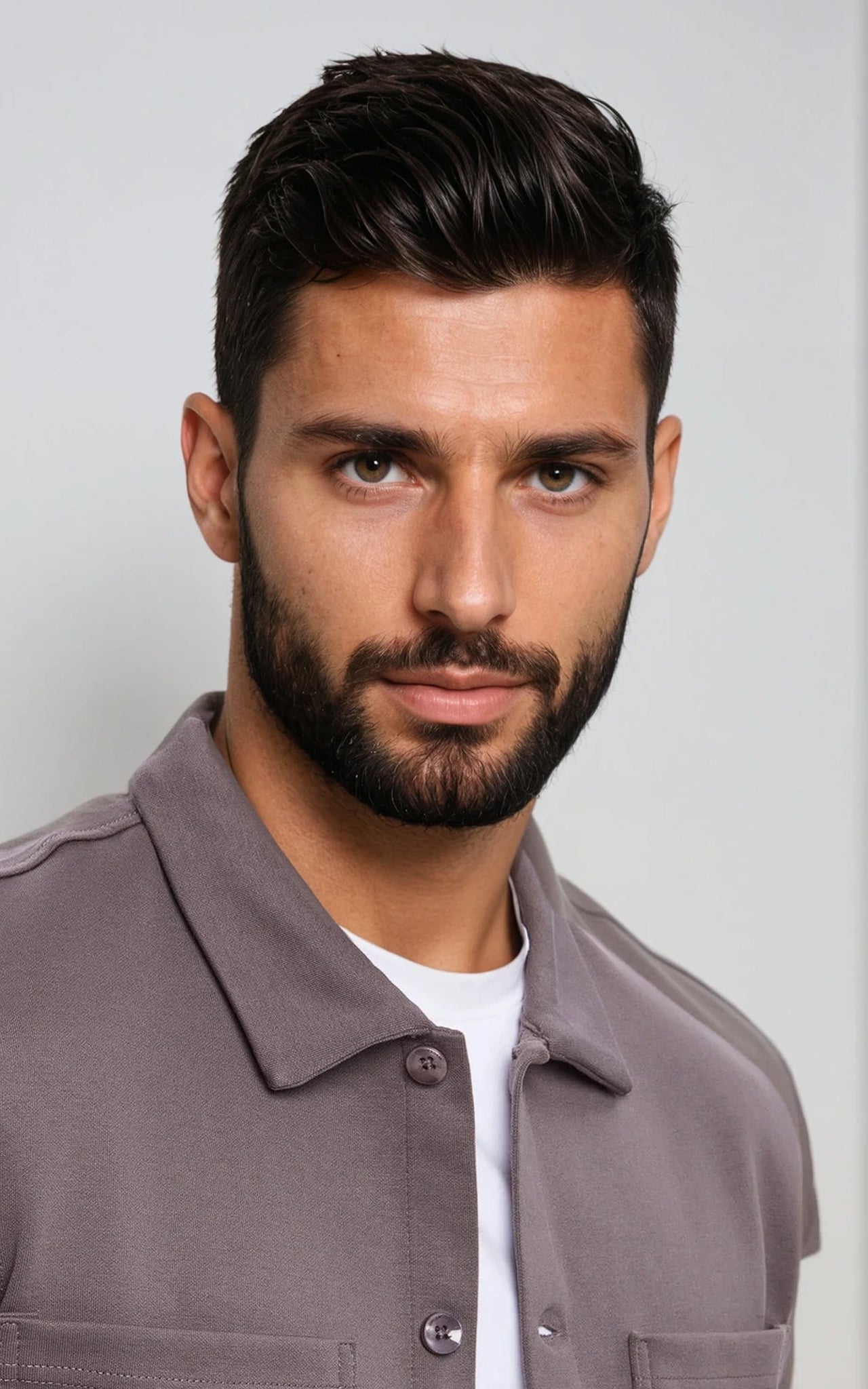 Men’s Stretch Cotton Athletic Overshirt - Black