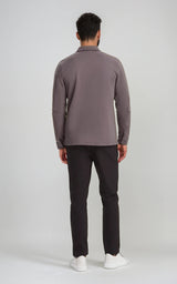 Men’s Stretch Cotton Athletic Overshirt - Black