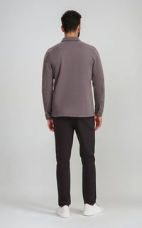 Men’s Stretch Cotton Athletic Overshirt - Black