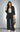 Relaxed 2-Piece Co-Ord Set – Longline Shirt with Roll-Up Sleeves & Trousers  Black