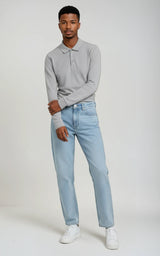 Men’s Mercerised Cotton Long-Sleeve Jersey Polo