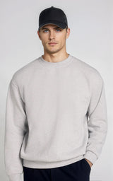 Men’s Fleece-Lined Crew Neck Sweatshirt - Black