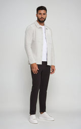 Men’s Stretch Cotton Athletic Overshirt - Black