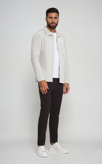 Men’s Stretch Cotton Athletic Overshirt - Black