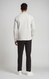 Men’s Stretch Cotton Athletic Overshirt - Black