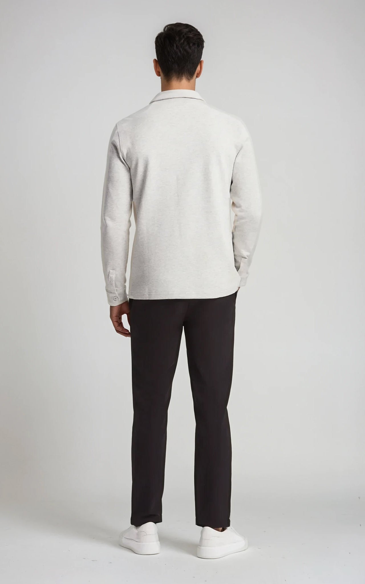 Men’s Stretch Cotton Athletic Overshirt - Black