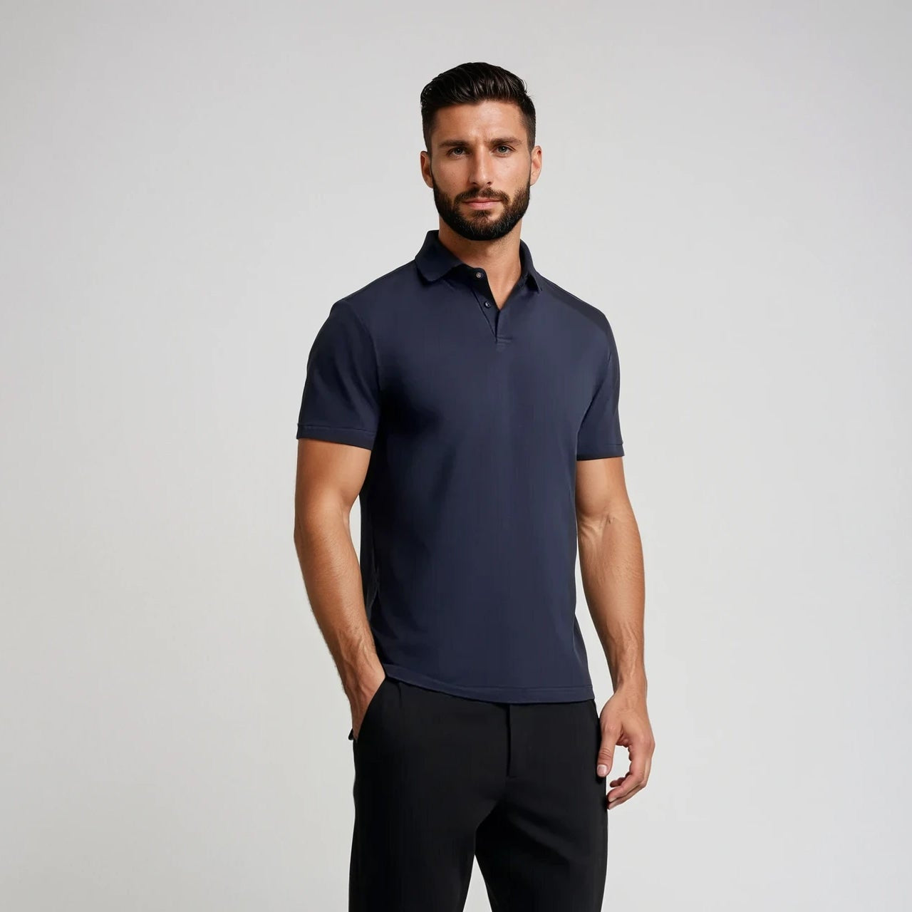 Men’s Regular Fit Cotton Polo Shirt - Black