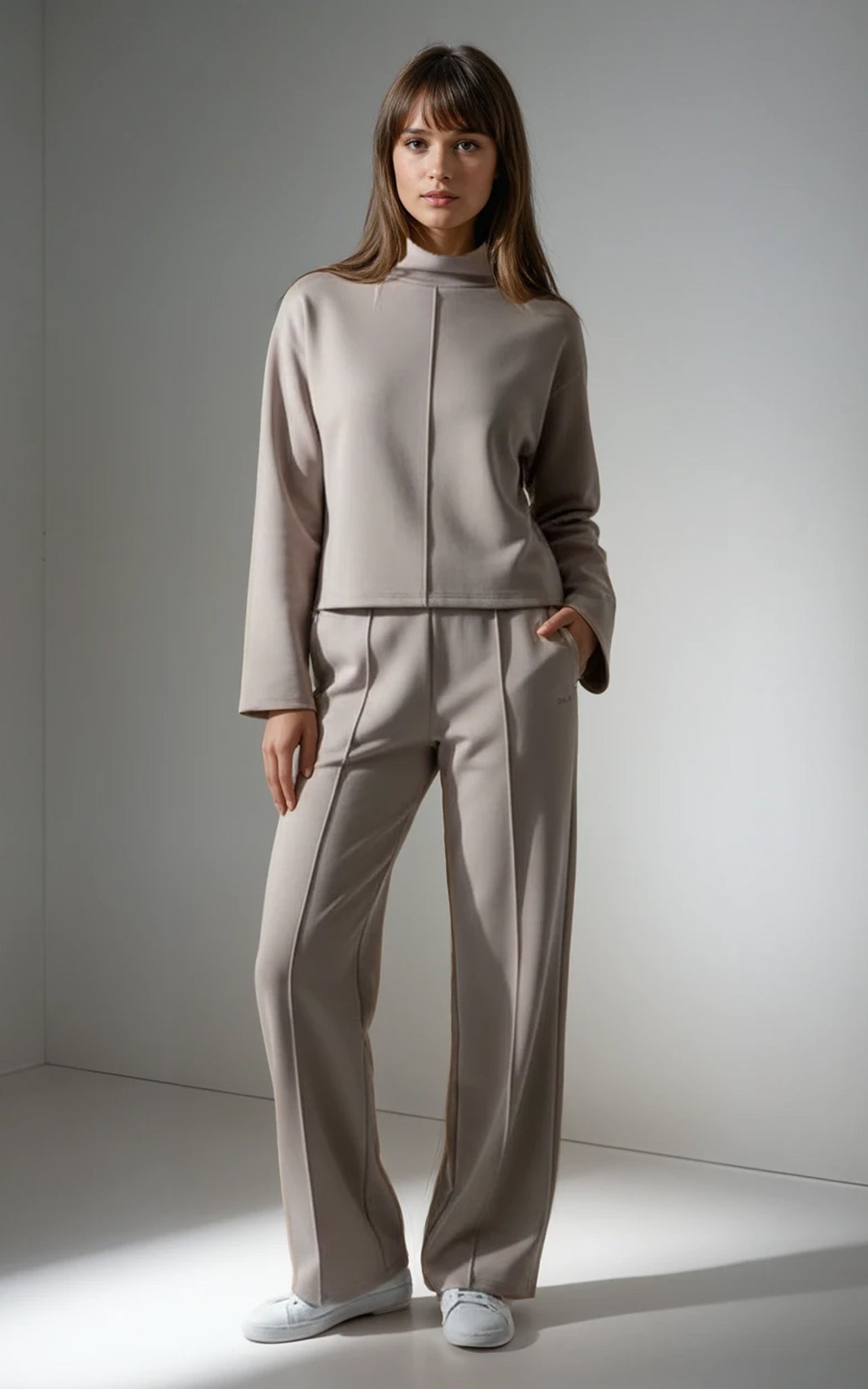 Soft Smart Relaxed Fit Funnel Neck Sweatshirt