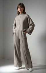 Soft Smart Relaxed Fit Funnel Neck Sweatshirt