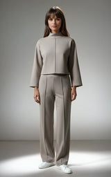 Soft Smart Relaxed Fit Funnel Neck Sweatshirt