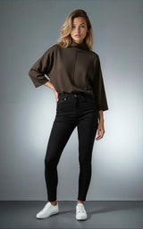Soft Smart Relaxed Fit Funnel Neck Sweatshirt