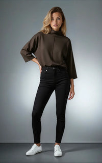Soft Smart Relaxed Fit Funnel Neck Sweatshirt