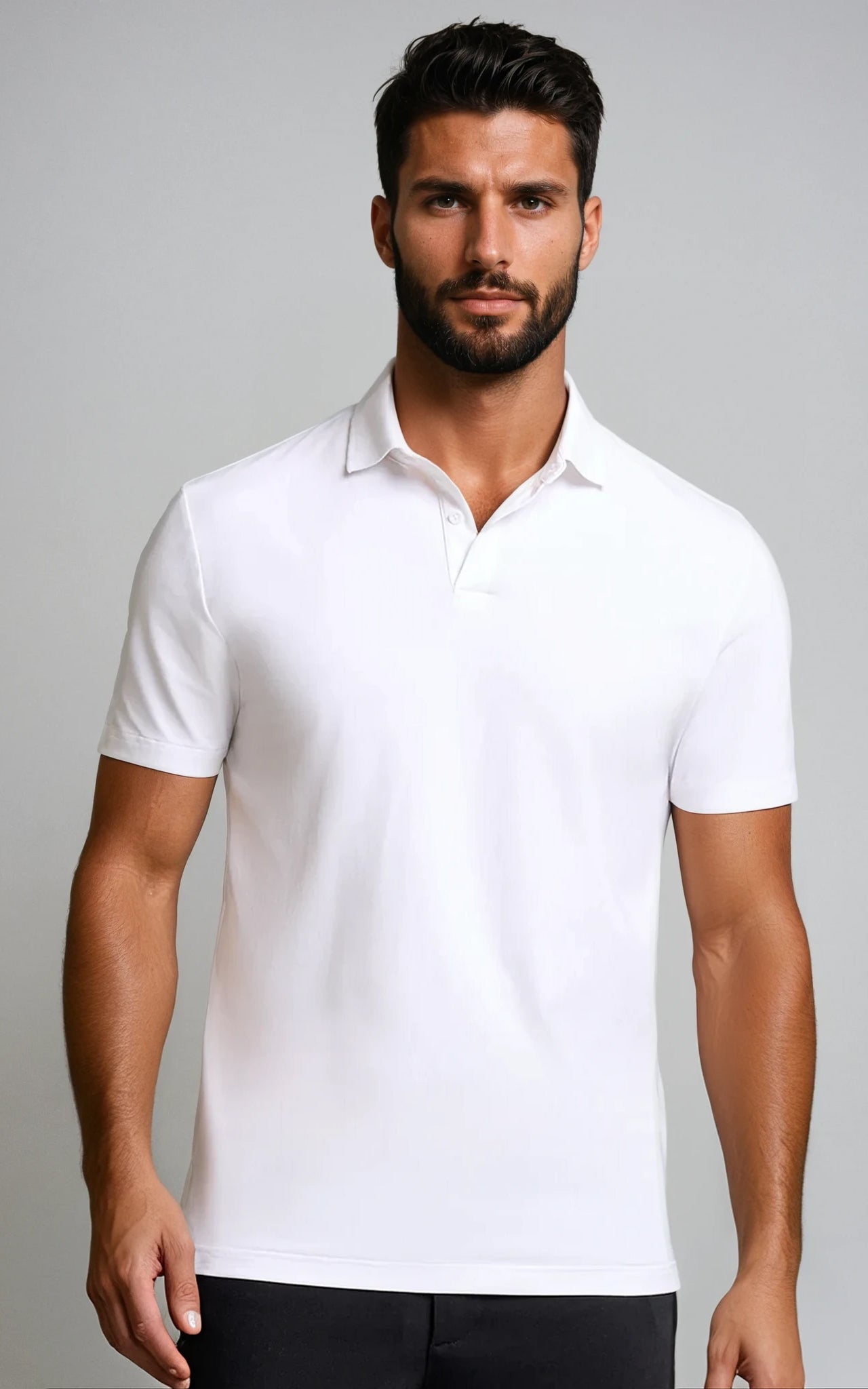 Men’s Classic Cotton Short Sleeve Polo T-Shirt - White