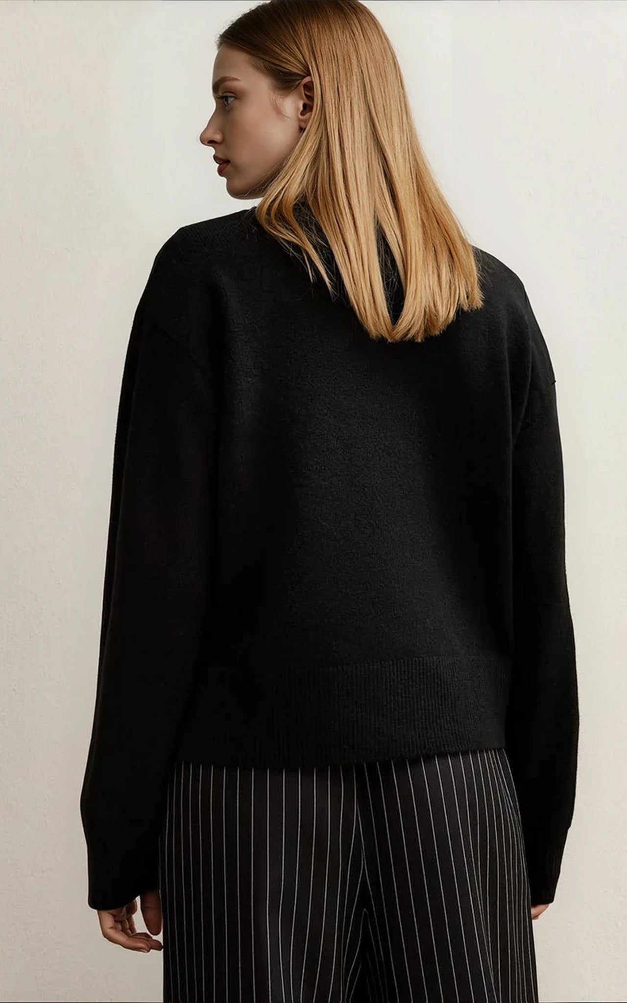 Cream Midweight Knit Polo Relaxed Jumper
