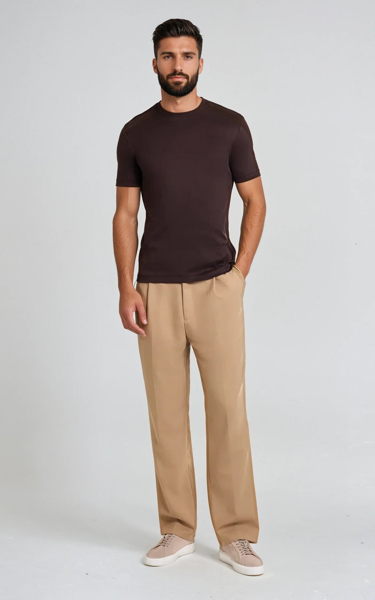 Men’s Slim Fit Heavyweight T-Shirt - Cocoa